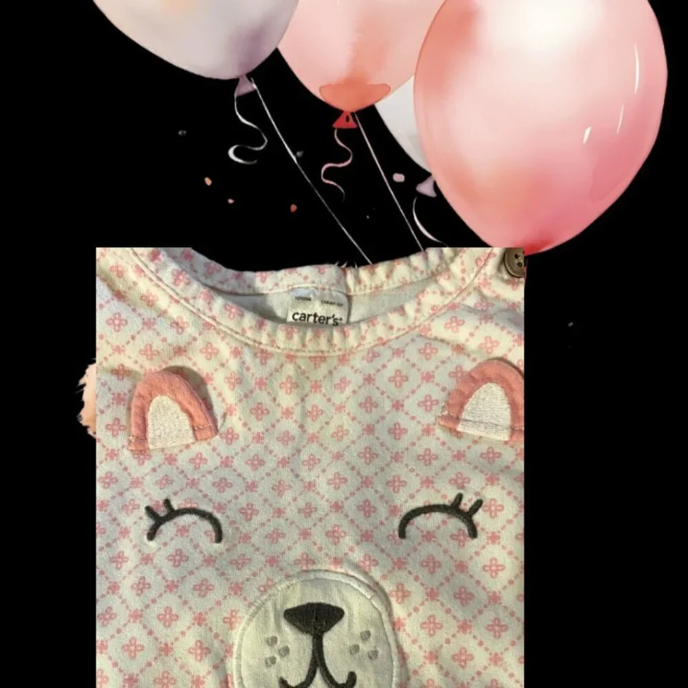 Carter's Pretty Bear Face Cotton Top